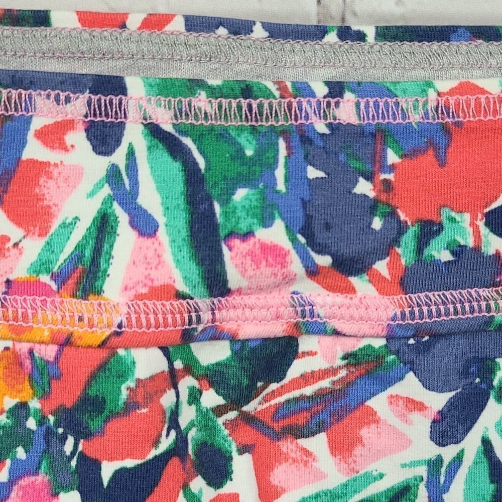 Abercrombie & Fitch Mini Skirt Perfect Stretch Pink Floral Bodycon Colorful Knit - Picture 5 of 9